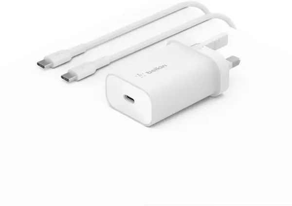 BELKIN BOOST CHARGE WALL CHARGER WITH PPS+USB-C TO USB-C CABLE | 25W